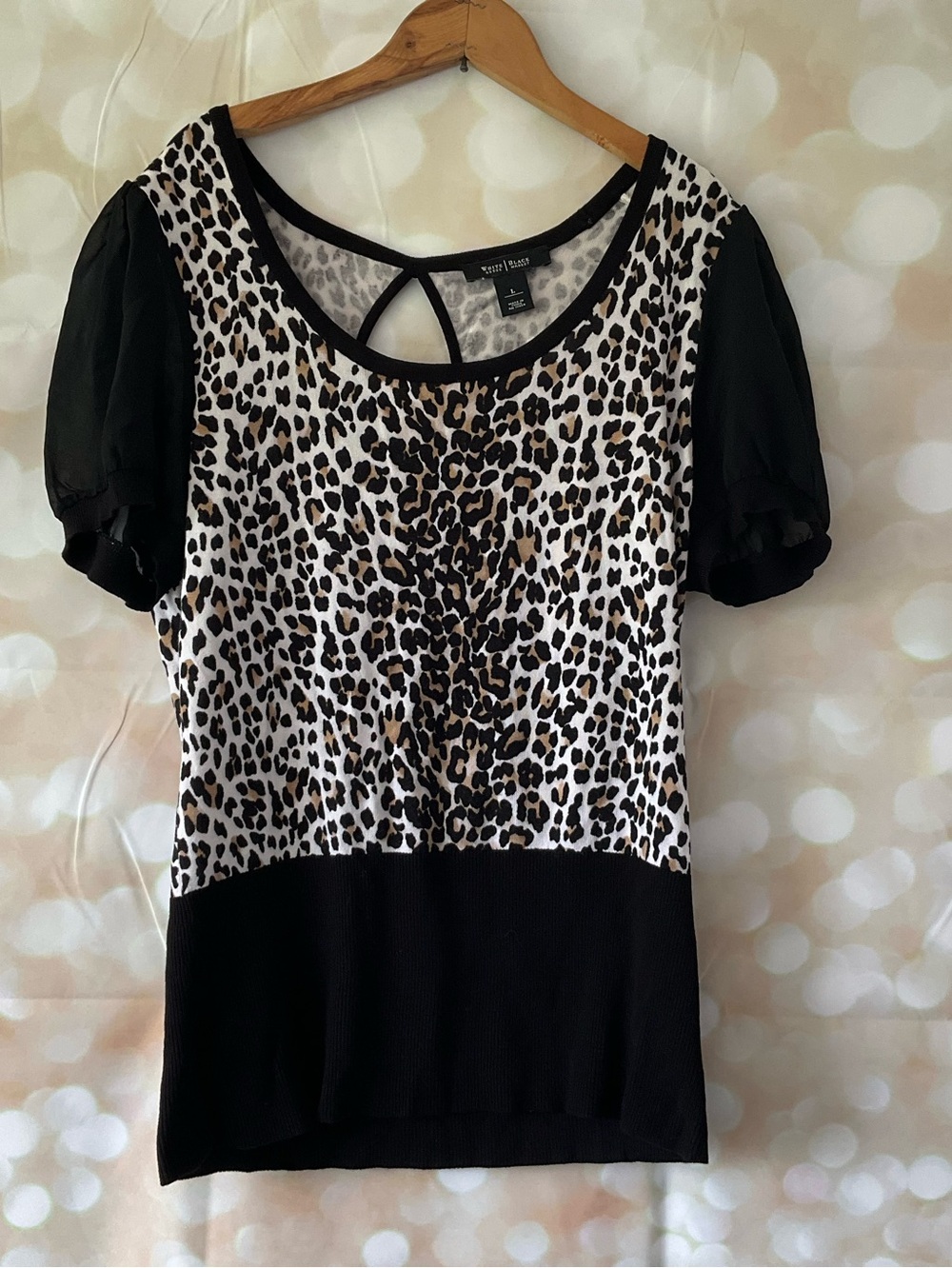 White House Black Market Cheetah Blouse
